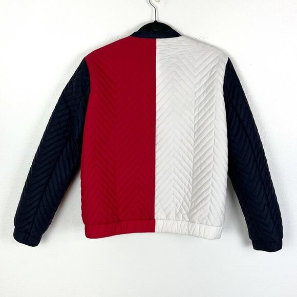 Tommy Hilfiger Jacket Coat Quilted Color Block Stadium Streetwear Unisex Retro - Picture 4 of 8